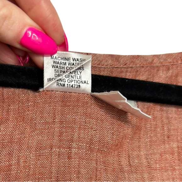 Flax 100% Linen Lagenlook Sleeveless Boxy Blouse Size 2G (22-24) Cottagecore - Picture 4 of 10